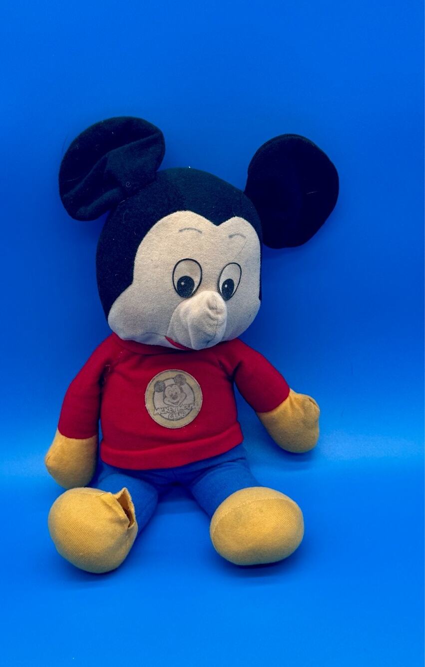 Vintage 1976 Knickerbocker Mickey Mouse Club Mickey Plush Doll 12" Disney